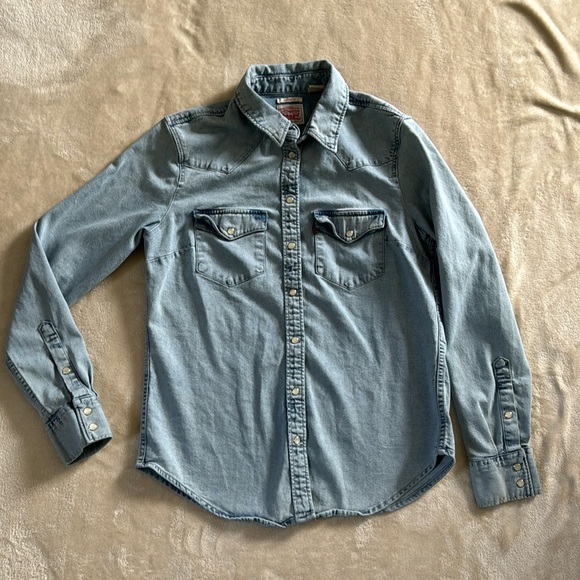 Levi Strauss and co denim button up top - Picture 1 of 5